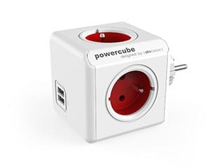 Przedłużacz allocacoc PowerCube Original 2202RD/FROUPC (kolor czerwony) - 752225