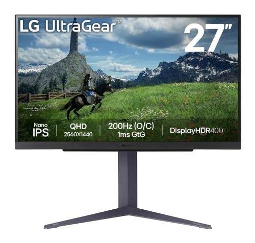 Monitor LG 27" UltraGear 27GS85Q-B Nano IPS QHD 200Hz 2xHDMI DP 3xUSB - 2144379