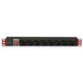 Listwa zasilająca Techly Rackowa 19" 1U, 8 xSchuko/UNEL 3m. czarna - 2332272