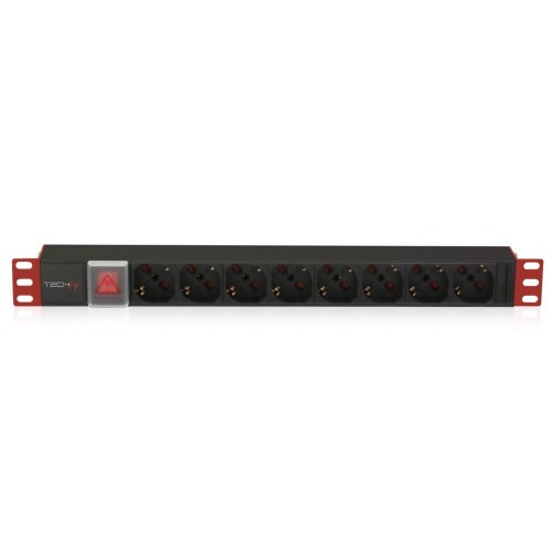 Listwa zasilająca Techly Rackowa 19" 1U, 8 xSchuko/UNEL 3m. czarna - 2140196
