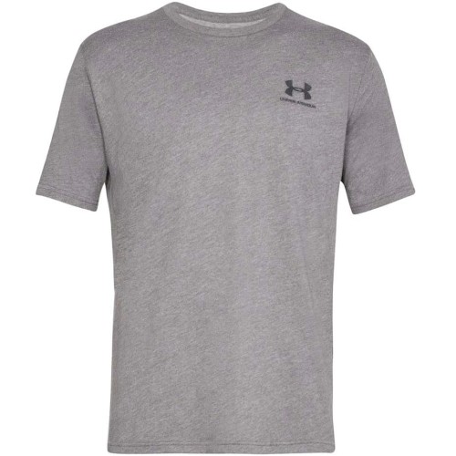 Koszulka męska z krótkim rękawem Under Armour Sportstyle Left Chest SS szary melanż  1326799 036 XL - 2065166