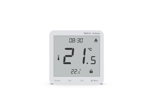 Przewodowy regulator pokojowy sinum biały R-S3 Tech Sterowniki - 2333810
