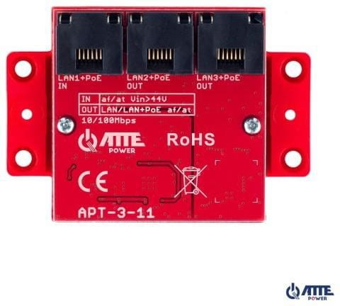ATTE APT-3-11 Switch PoE 3 portowy 10/100Mbps, extender - 2328440
