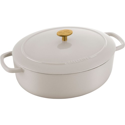 Garnek żeliwny owalny Ballarini Bellamonte - Kość słoniowa, 6.5 ltr - 1881705