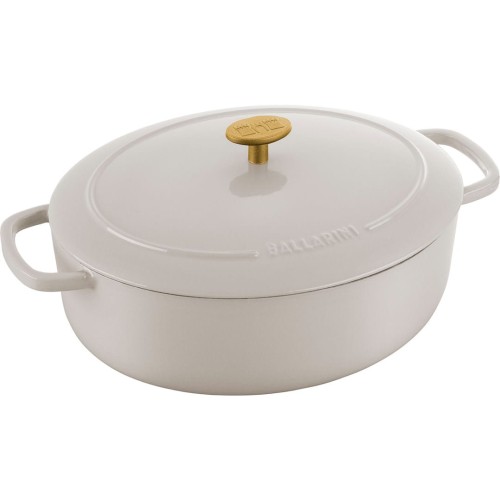 Garnek żeliwny owalny Ballarini Bellamonte - 4.5 ltr, Kość słoniowa - 1881642