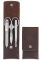 Zestaw podróżny Zwilling Twinox – brązowe, skórzane etui, 3 elementy - Brązowy - 2136892
