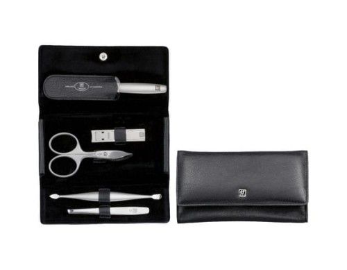 Zestaw do manicure Zwilling Twinox – skórzane etui, 5 elementów - Czarny - 1890256