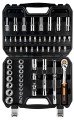 Klucze nasadowe 1/2", zestaw 58 szt., CrV - 2194206