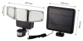 Lampa solarna ścienna potrójna LED 1000 lm - 2318349
