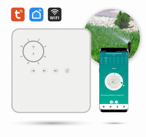 Zestaw do nawadniania WiFi Tuya 8 stref z zasilaczem - 2327461