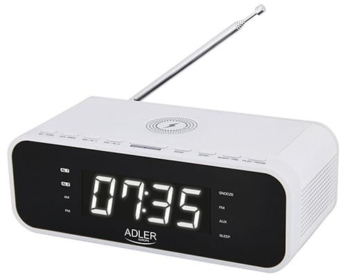 Radiobudzik z bezprzewodową ładowarką i FM - 1892836