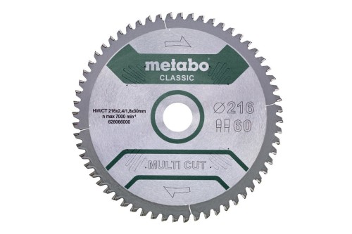 METABO PIŁA TARCZOWA FZ/TZ  216x30x60z - 1976413