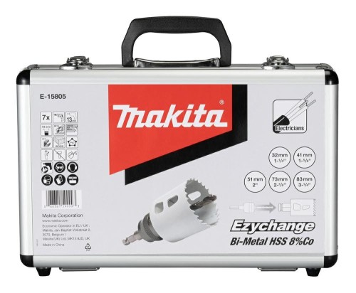 MAKITA ZESTAW OTWORNIC DLA ELEKTRYKÓW BIM "EZYCHANGE" 7szt. (32,41,51,73,83MM)+ADAPTER+ - 1949994