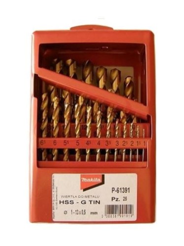 ZESTAW WIERTEŁ TYTAN HSS-G TIN 25szt 1-13mm - 1950103