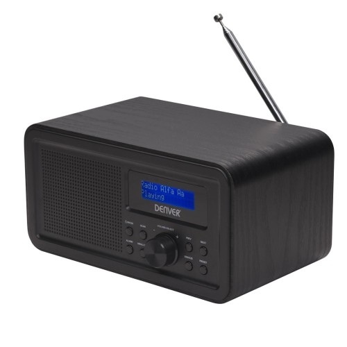 Radio DAB+/FM Denver DAB-30 z drewnianą obudową czarne - 1920431