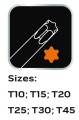 Klucze Torx 6 szt. wkładka - 2193973
