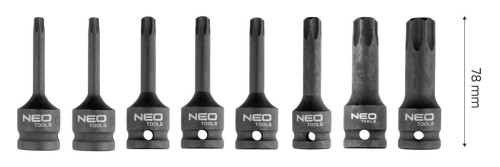 Zestaw 8 nasadek udarowych trzpieniowych TORX - 2194252