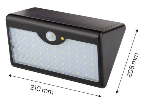 Lampa solarna ścienna + pilot SMD LED 900 lm - 2194612