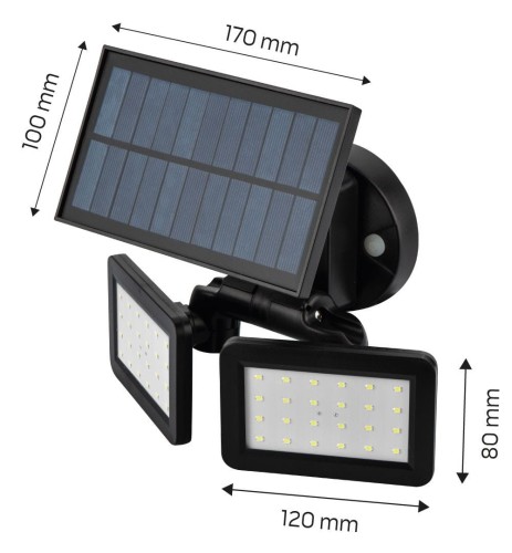 Lampa solarna ścienna SMD LED 450 lm - 2194638