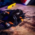 Latarka czołowa akumulatorowa USB 1000 lm czerwony/niebieski CREE LED + LED - 2194539
