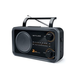 Przenośne Radio Muse M-06DS, Szary (Wejście AUX, 2 pasmowe)