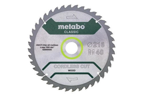 METABO PIŁA TARCZOWA HW/CT 216x30x40z - 2153071