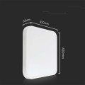 Plafon V-TAC 48W LED Kwadrat 42x42cm Natynkowy IP44 Biały VT-8630 4000K 5160lm - 2094296
