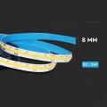 Taśma LED V-TAC Bezpunktowa COB 280LED 24V 10W/m VT-COB 3000K 800lm - 2194658