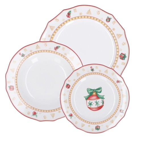 LA PORCELLANA BIANCA CHRISTMAS EDITION Zestaw 3 talerzy dla 2 osób - 2309559