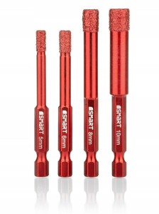kpl. otwornic diam. do gresu 5-10mm hex 4szt.