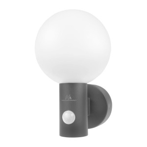 Lampa LED z czujnikiem ruchu Maclean MCE515 GR, czujnik ruchu PIR, kolor szary, 15W, IP65, 1600lm, barwa neutralna biała (4000K)