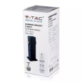 Słupek ogrodowy V-TAC VT-1155-1 30cm 2x gniazdka elektryczne 2x 16A 3600W IP44 (SKU 8820) Szary - 2262260