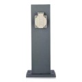 Słupek ogrodowy V-TAC VT-1155-1 30cm 2x gniazdka elektryczne 2x 16A 3600W IP44 (SKU 8820) Szary - 2262257