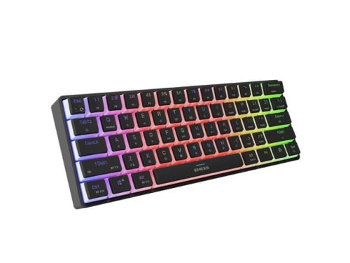 KLAWIATURA DLA GRACZY GENESIS THOR 660 G2 US BLACK BEZPRZEWODOWA RGB MECHANICZNA GATERON RED - 2311936