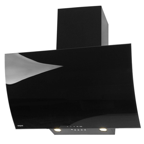 Okap kominowy AKPO WK-4 Clarus 60 Czarny (600mm; front gięte czarne szkło) - 1003512