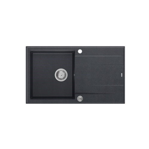 Zlewozmywak granitowy QUADRON EVAN 111 czarny wpuszczany + syfon Push-2-Open - 2085908