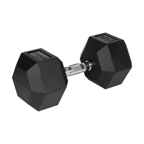 Hantel żeliwny gumowany HEX 25 kg REBEL ACTIVE - 2254032