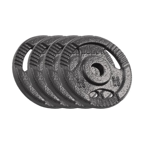 Zestaw obciążeń żeliwnych 4x2.5kg, otwór 31mm, talerz z uchwytami, REBEL ACTIVE - 2254057