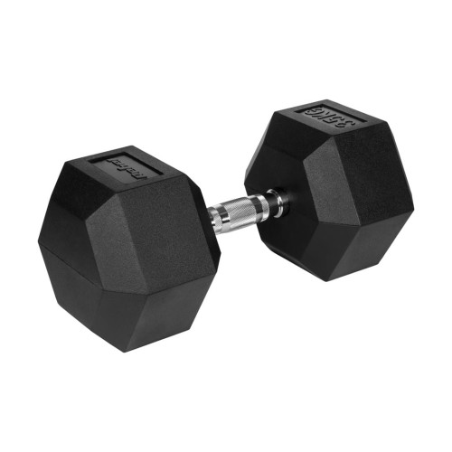 Hantel żeliwny gumowany HEX 35 kg REBEL ACTIVE - 2254060