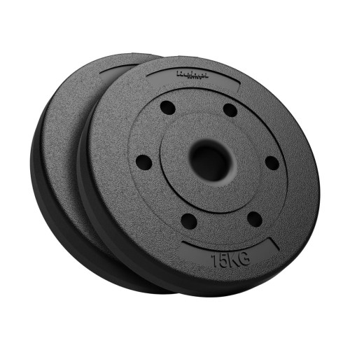 Zestaw obciążeń bitumicznych 2x15kg, otwór 51mm - do sztang olimpijskich, REBEL ACTIVE - 2254096