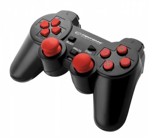 Gamepad Esperanza EGG106R (PC, PS2, PS3; kolor czarny, kolor czerwony) (WYPRZEDAŻ) - 2334833