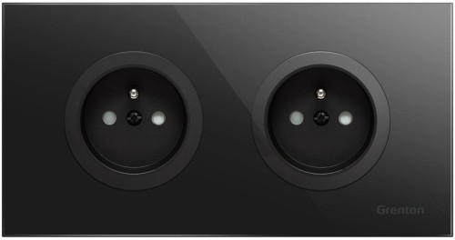 Gniadko podwójne typ F SOCKET czarne Grenton - 2326622