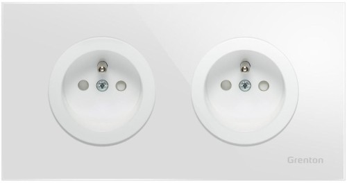 Gniadko podwójne typ F SOCKET białe Grenton - 2326625