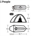 Naturehike namiot cloud UP 1 20 D Updated  NH18T010-T-Forest zielony - 2260085