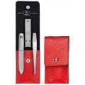 Zestaw do manicure ZWILLING 97119-002-0 Twinox – czerwone, skórzane etui, 3 elementy - 748912