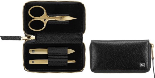 Zestaw do manicure ZWILLING Twinox Gold Edition 97747-004-0 – czarne skórzane etui 3 elementy - czarny - 1890271