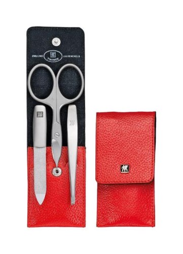 Zestaw do manicure ZWILLING 97091-002-0 Twinox – czerwone, skórzane etui, 3 elementy - 748911