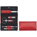 Zestaw podróżny do manicure ZWILLING 97092-002-0 Twinox – czerwone, skórzane etui, 5 elementów - 1890227