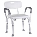 Taboret prysznicowy z oparciem i uchwytami - 2280224