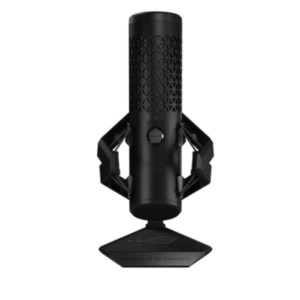 ASUS ROG Carnyx USB Gaming Microphone (25mm condenser capsule, 192kHz/24-bit, cardioid, high-pass filter, built-in pop filter, metal shock mount, one-touch mute, USB, Aura Sync RGB)- Black